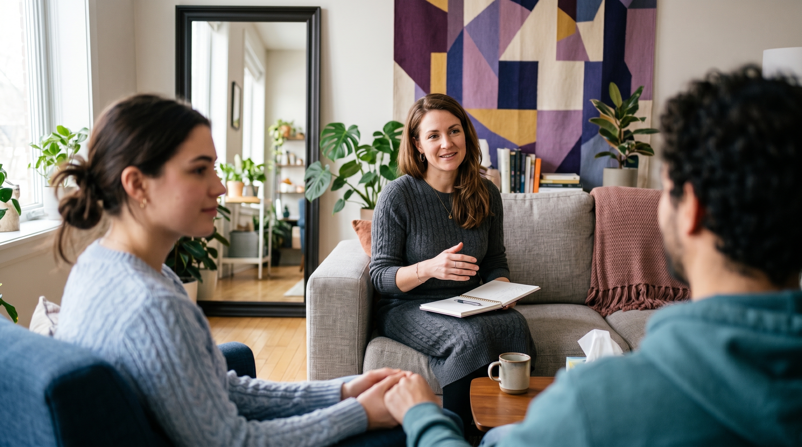 Sesión de mediación familiar